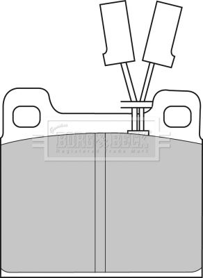 BORG & BECK Комплект тормозных колодок, дисковый тормоз BBP1025